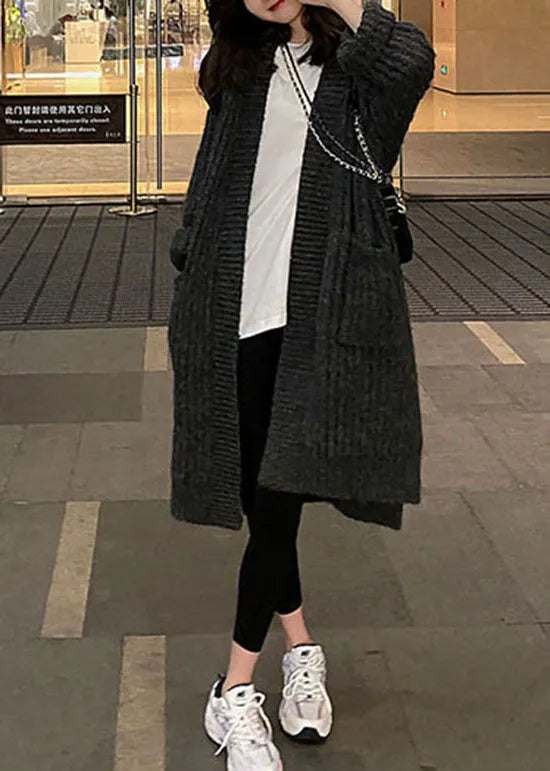 Blue Pockets Knit Cardigan Spring