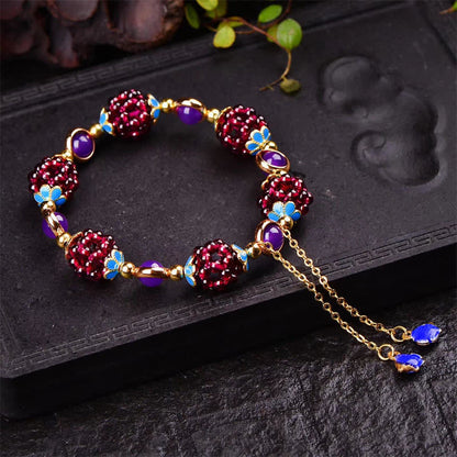3mm Garnet & Amethyst Calm Bracelet for ’s Healing