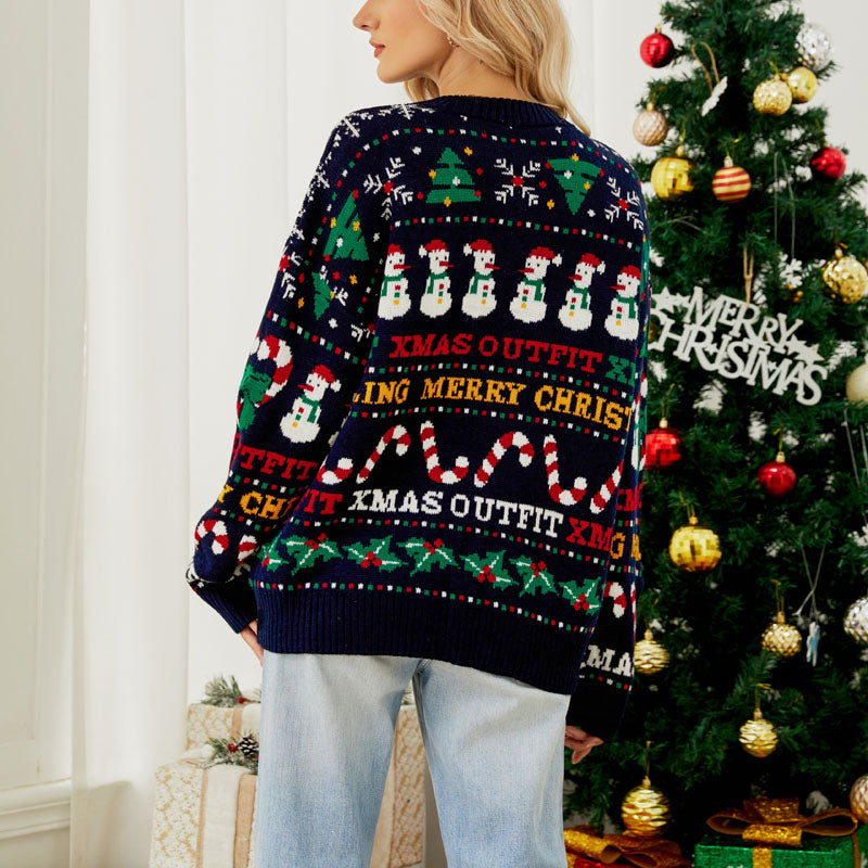 Christmas Knit Sweater with Cozy Fabric