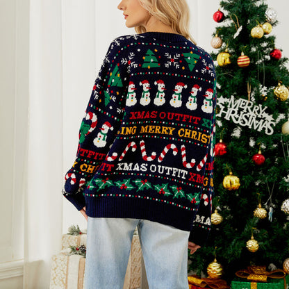 Christmas Knit Sweater with Cozy Fabric