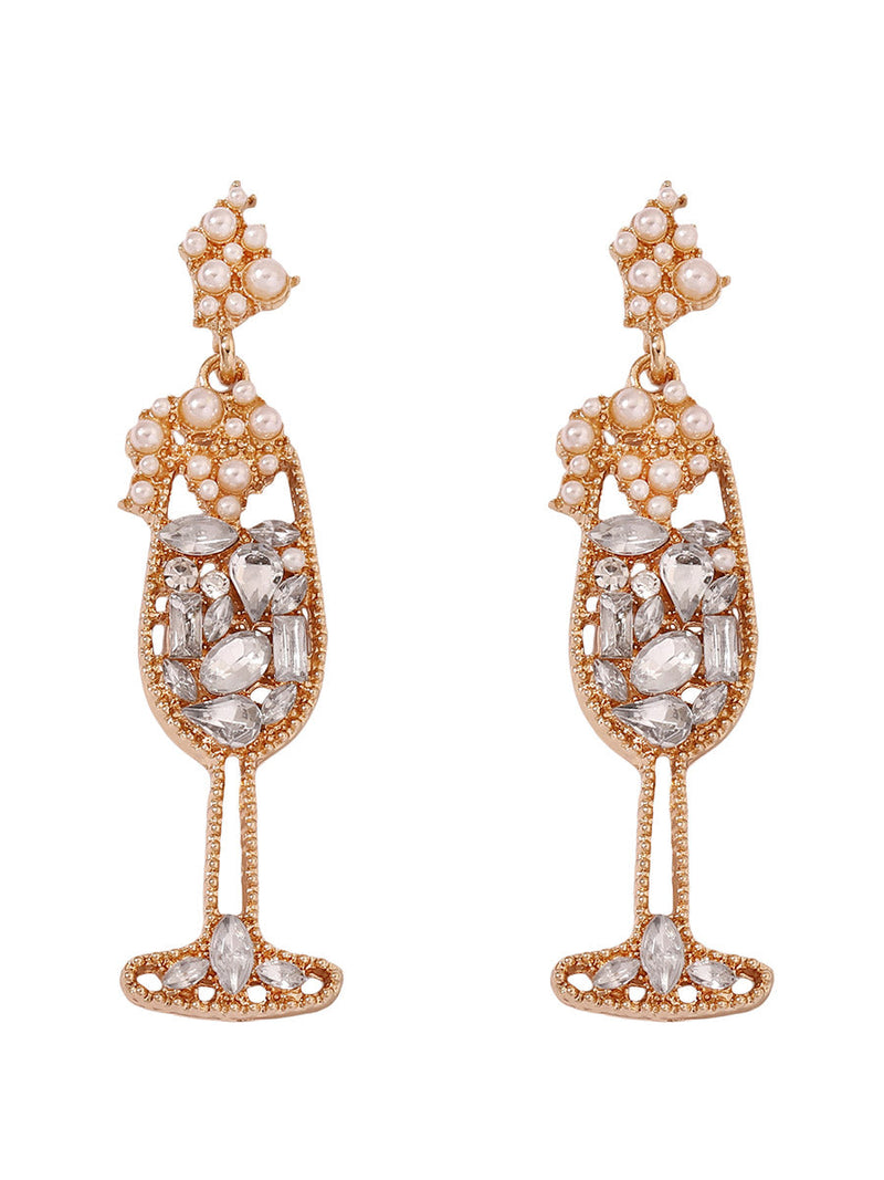 Shiny Wine Glass Earrings Accessories