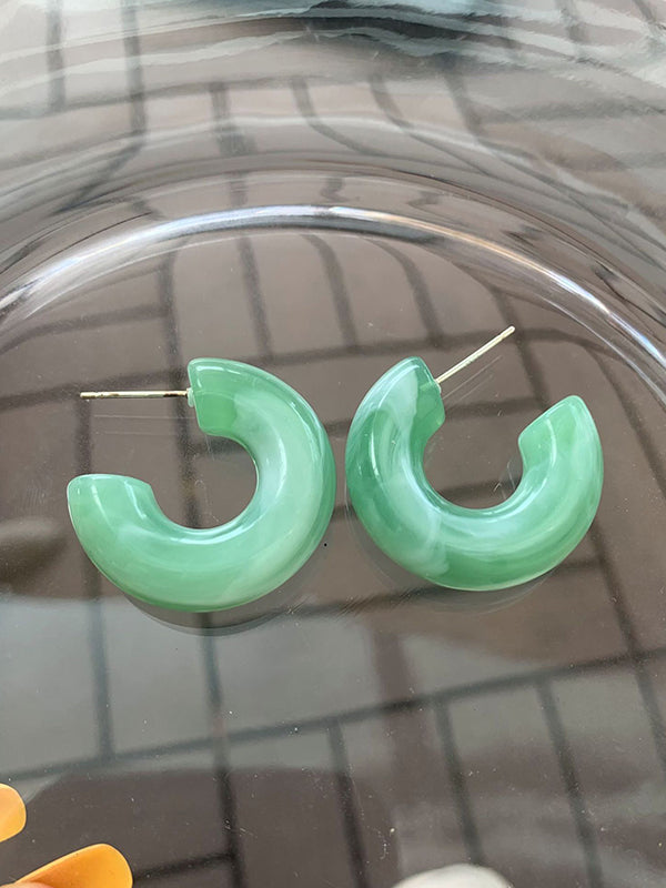 Simple 10 Colors Acrylic Geometric Earrings