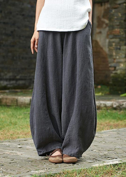Cotton and Linen Chinese Style Ramie Wild Pants Yoga Pants