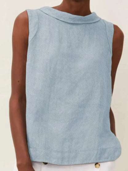 Color Cotton and Linen T-shirt