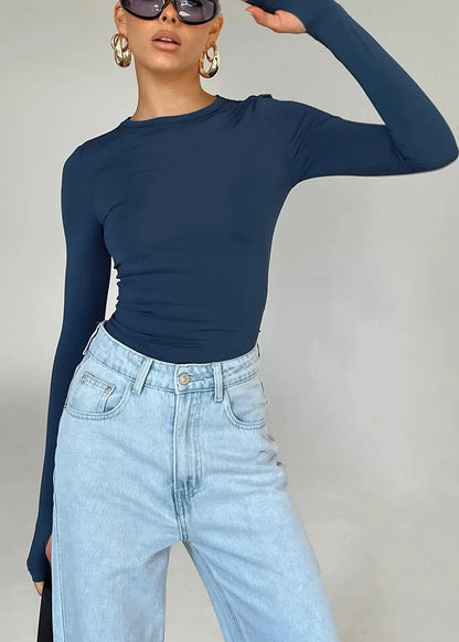 Green O-neck Slim Fit Cotton T Shirt Spring