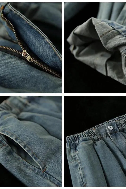 Loose Wide-leg Blue Jeans Denim Pants