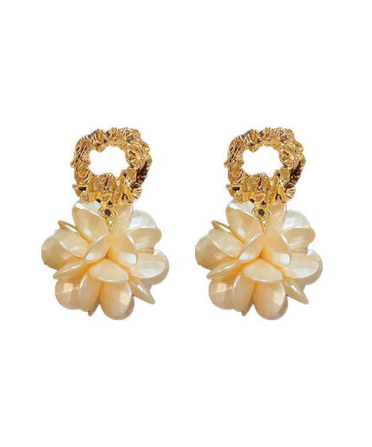 Gold Copper Overgild Resin Hoop Earrings