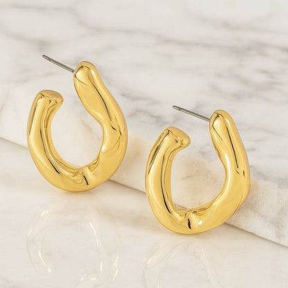 "calia" Chunky Pear-shaped Hoops