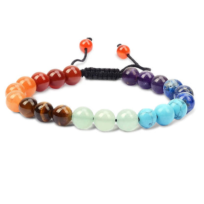 Adjustable Spiritual Healing Bracelet With Gemstone Beads
