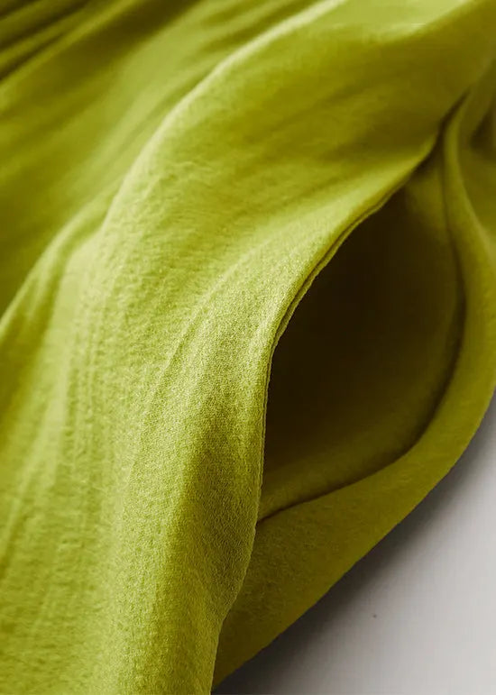 Grass Green Exra Large Hem Cotton Holiday Skirt Spring
