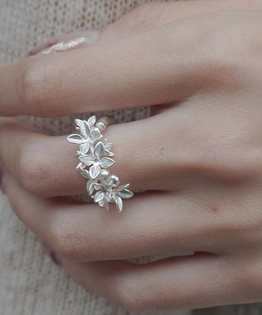 Stylish White Alloy Open Rings