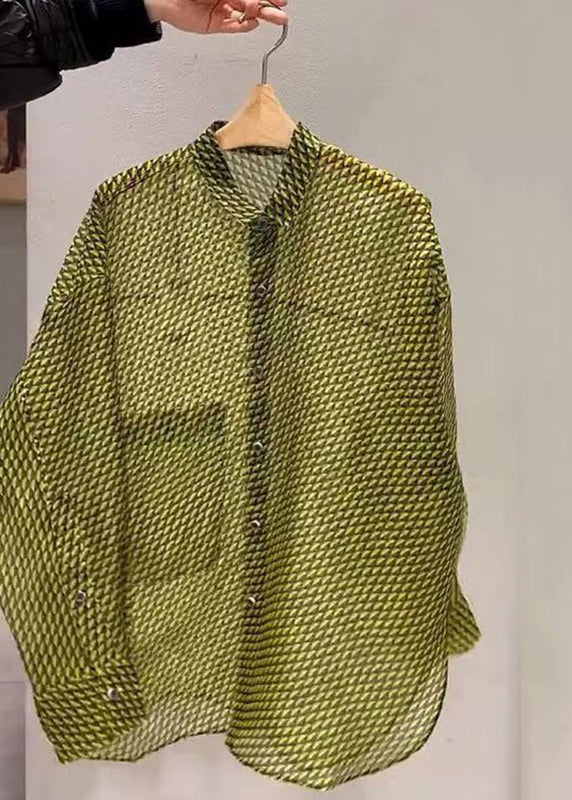 Oho Yellow Patchwork Button Shirt Long Sleeve