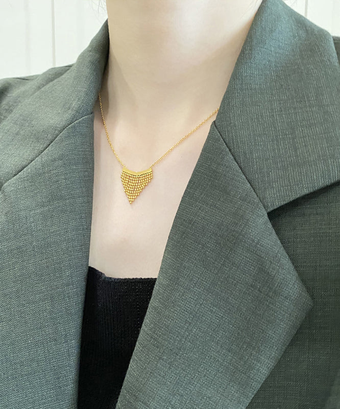 Stylish Tassel 14k Gold Pendant Necklace