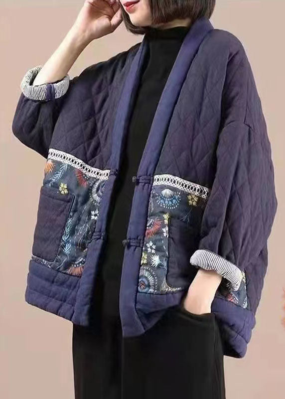 Patchwork Color Matching Coat