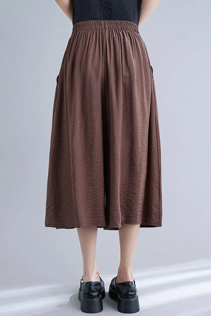-summer Loose High Waist Cotton Wide Leg Pants