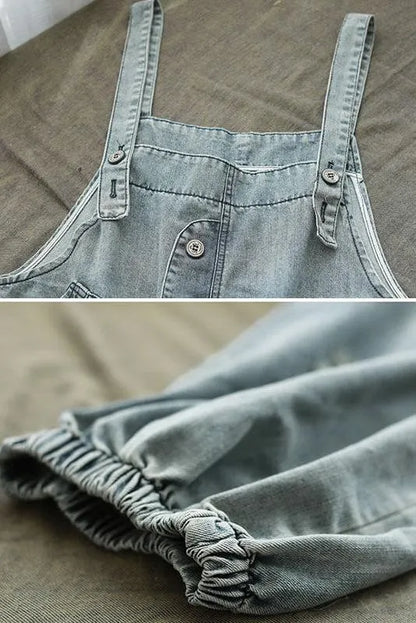 Denim Hole Jumpsuits Dungarees
