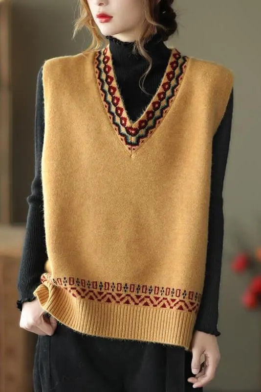 Winter Knitted Vest Sleeveless Sweater