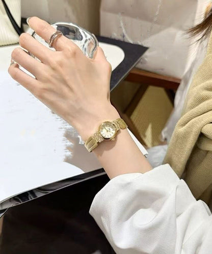 Silk Stainless Steel Zircon Waterproof Reinforced Glass Watches