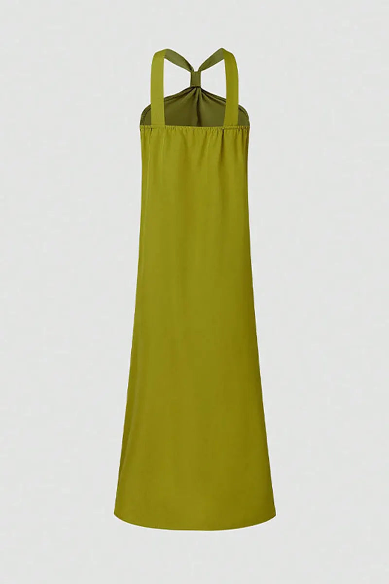 Simplicity Slit V Neck Sleeveless Dresses