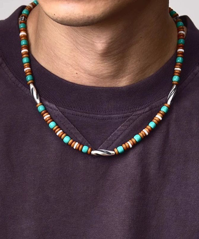 Rainbow Sterling Silver Beading Lariat Necklace