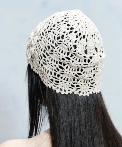 Summer New Flower Hollow Knitted Boonie Hat