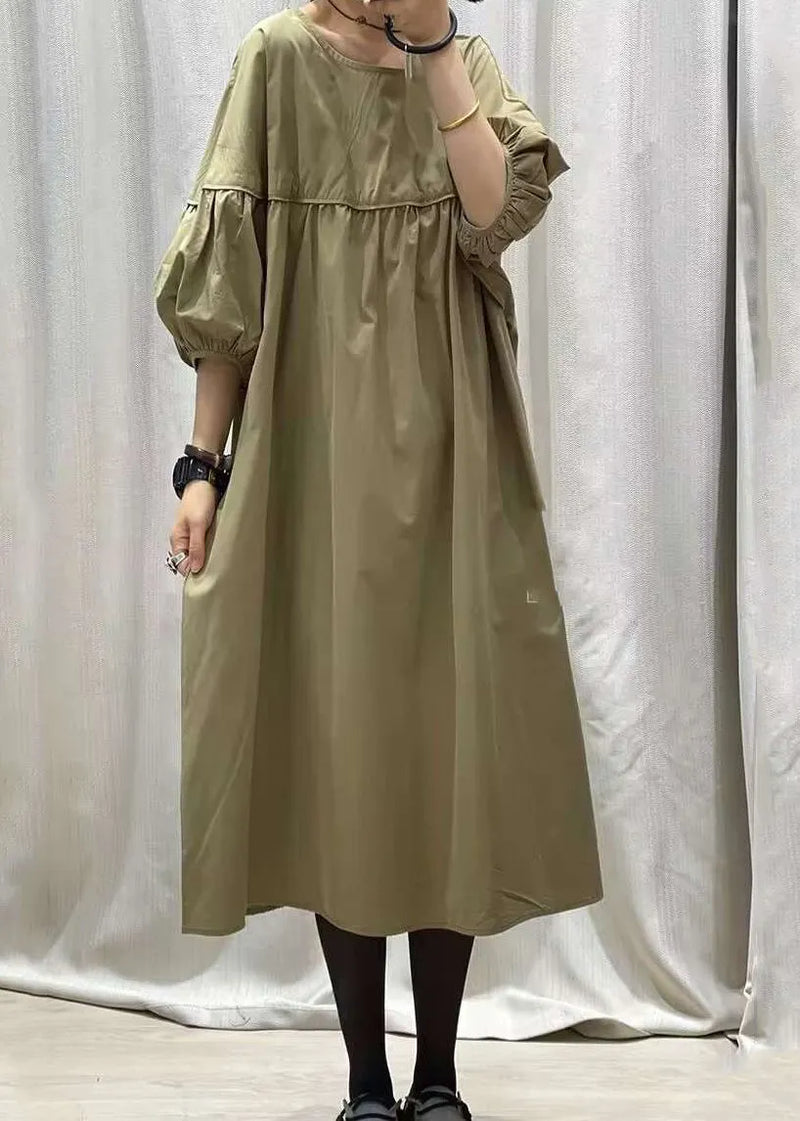 French Black O-neck Patchwork Long Dresses Summer