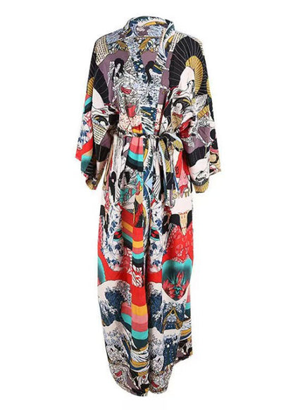 Japanese Kimono Printed Beach Vacation Cardigan