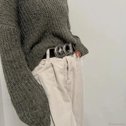 Authentic Gothic Leather Clasp Belt
