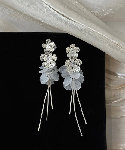 Style Silk Copper Alloy Acrylic Zircon Tassel Drop Earrings