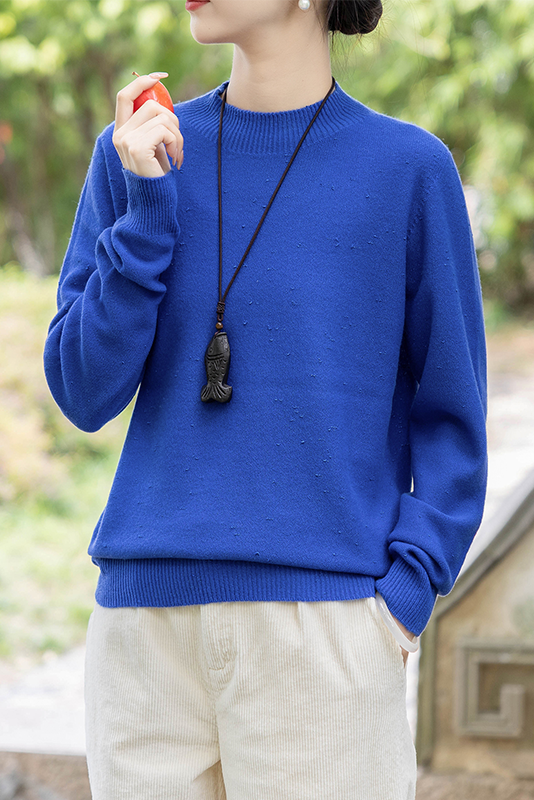 Winter All-match Wool Knitted Sweater Starry Yarn Bottoming Sweater