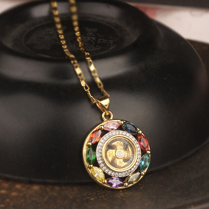Copper Zircon Wealth Luck Bracelet Necklace | Spiritual Jewelry