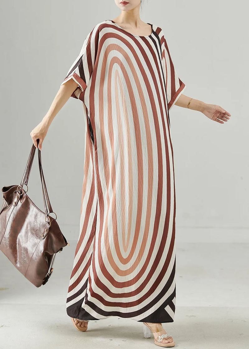 Oversized Striped Cotton Beach Dress Summer