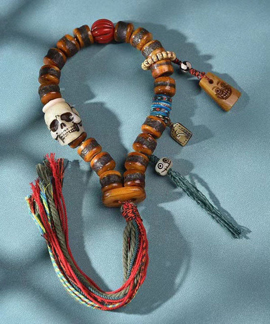 Brown Hand Knitting Skeleton Bracelet