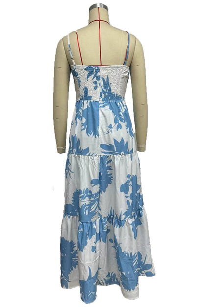 Print With Bow V Neck Printed Dresses