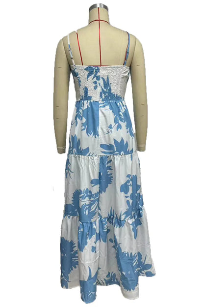 Print With Bow V Neck Printed Dresses
