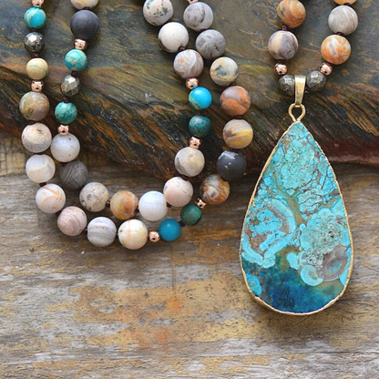 Ocean Jasper Mala Necklace