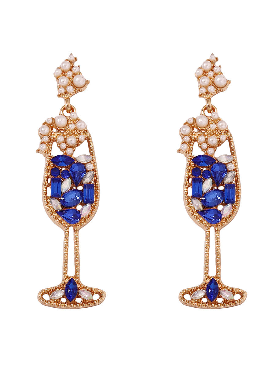 Shiny Wine Glass Earrings Accessories