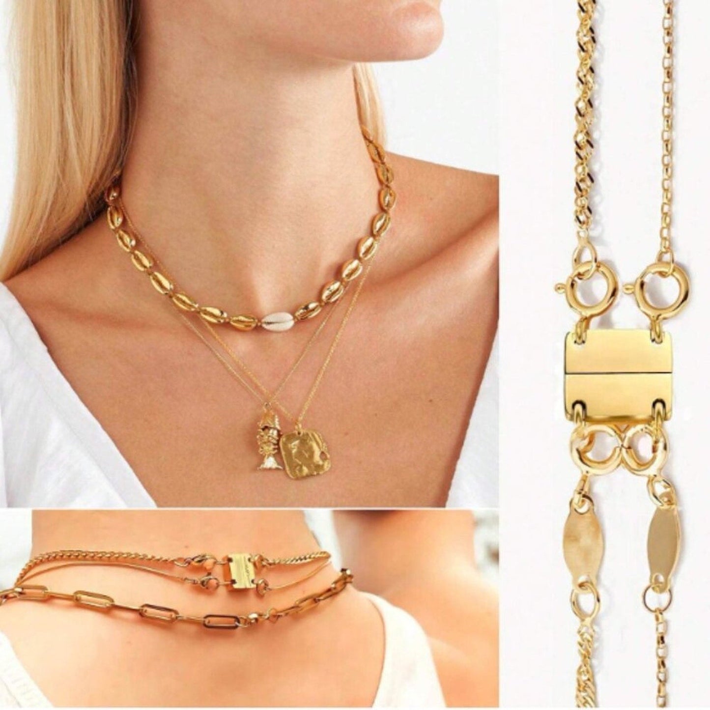 Magnetic Necklace Layering "duo" (layer Up to 2 Necklaces)