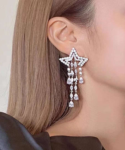 Tassel Earrings Meteor Zircon Long Exaggerated