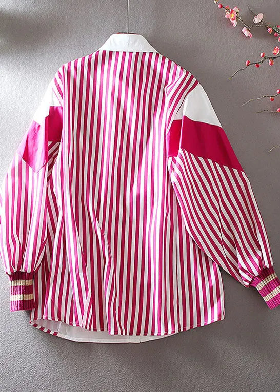 Rose Patchwork Knit Fake Two Piece Tops Embroidered Spring