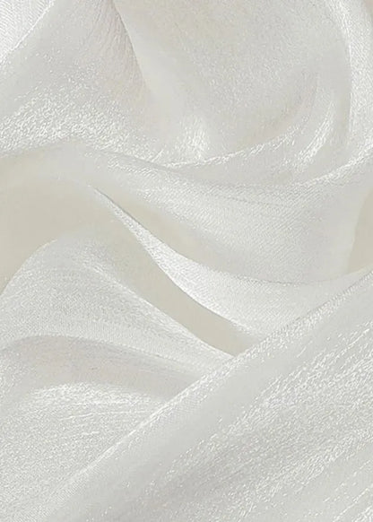 Simple White Wrinkled Chiffon Skirt Summer