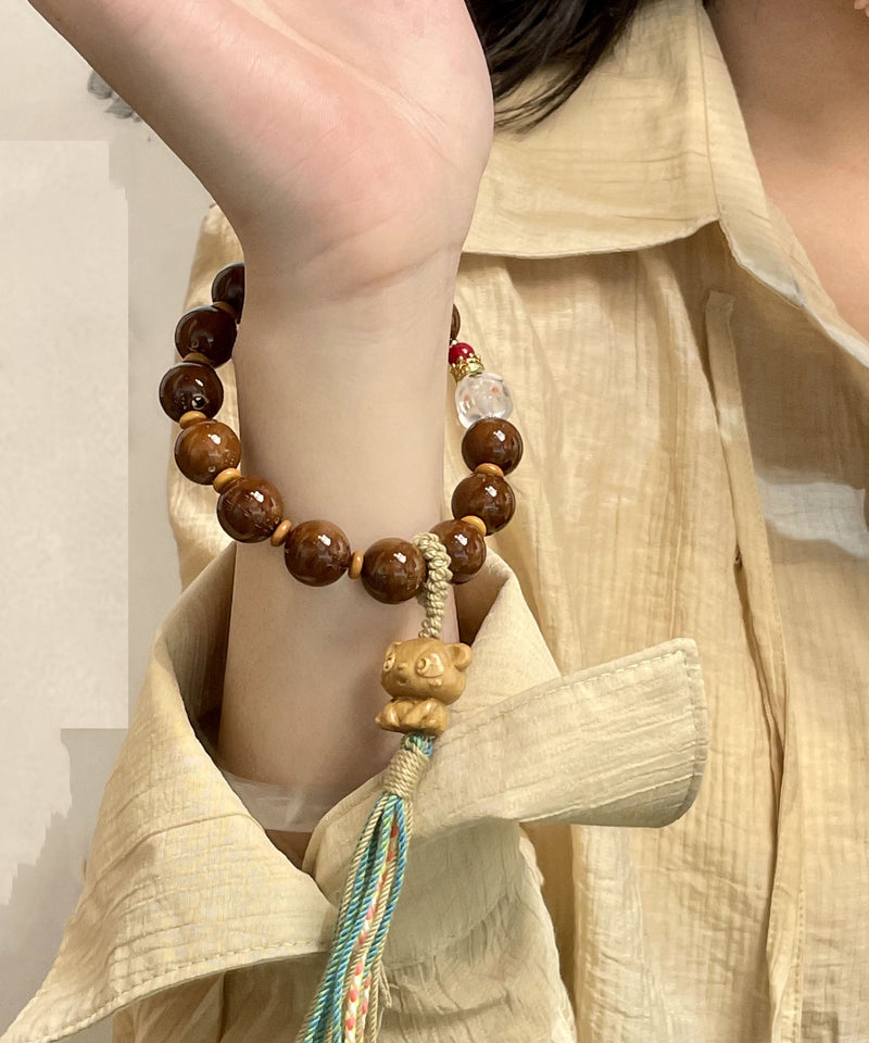 Hand Knitting Beads Tassel Charm Bracelet