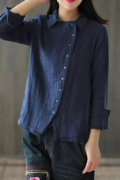 Limited Stock- Retro Long Sleeve 100% Cotton Shirt