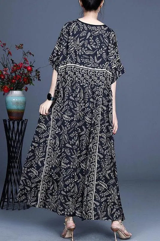 Leaf Retro Maxi Dress