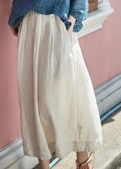 Organic Linen Skirt Boutique Linen A-line Skirt