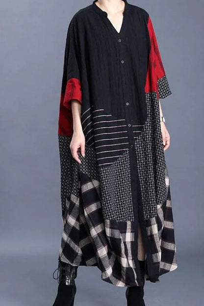 Limited Stock- Irregular Stitching V-neck Loose Trench Coat