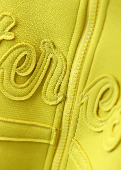 Fluorescent Yellow Jacquard Cotton Jackets Spring