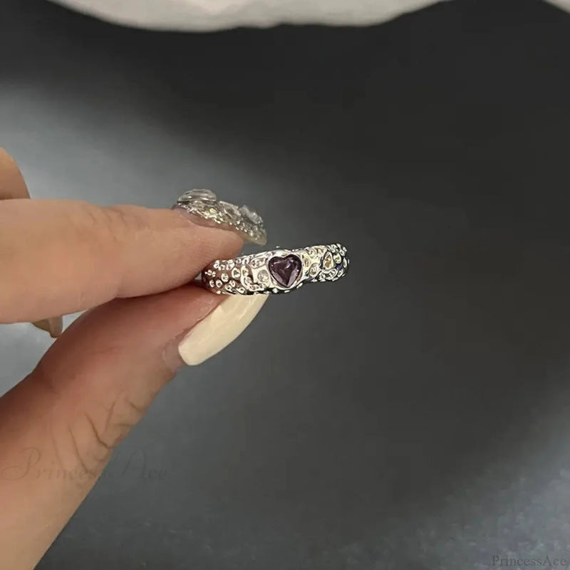 Vivid Stone Drip Rhinestone Gothic Ring