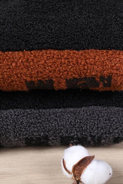 Winter Color Stitching Zipper Sweatshirt