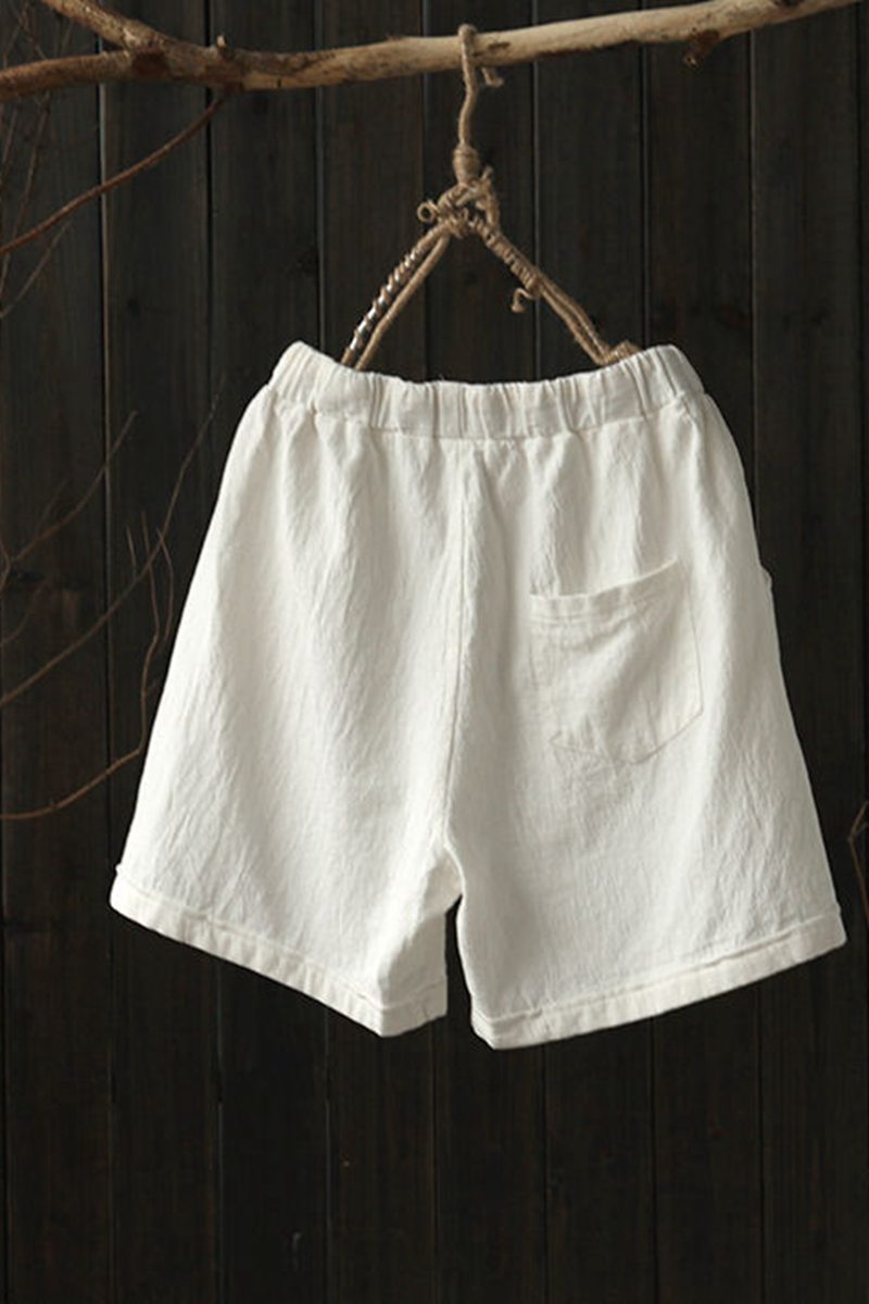 Summer Linen Loose Cord Shorts